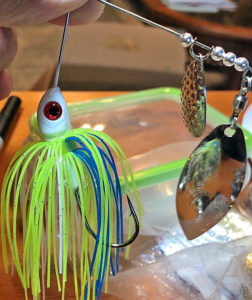CW Custom Baits’ Ol’ Faithful is a favorite of Doug and Annabelle Guins when the shad spawn begins on Toledo Bend.