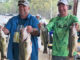 Paul Resweber, left, holds a 10.07-pound bass in his left hand after weighing in a limit on March 15, the second day of the Texas Oilman's Bass Invitational at Toledo Bend. Resweber, who lives in St. Martinville, and Mike O'Brien of New Iberia, finished third that day with 22.18 pounds and 25th overall with 33.24 pounds. (Photo courtesy Sherrie Resweber)