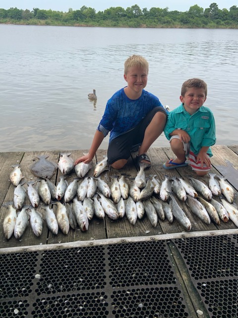 A pile of Lake Calcasieu speckled trout