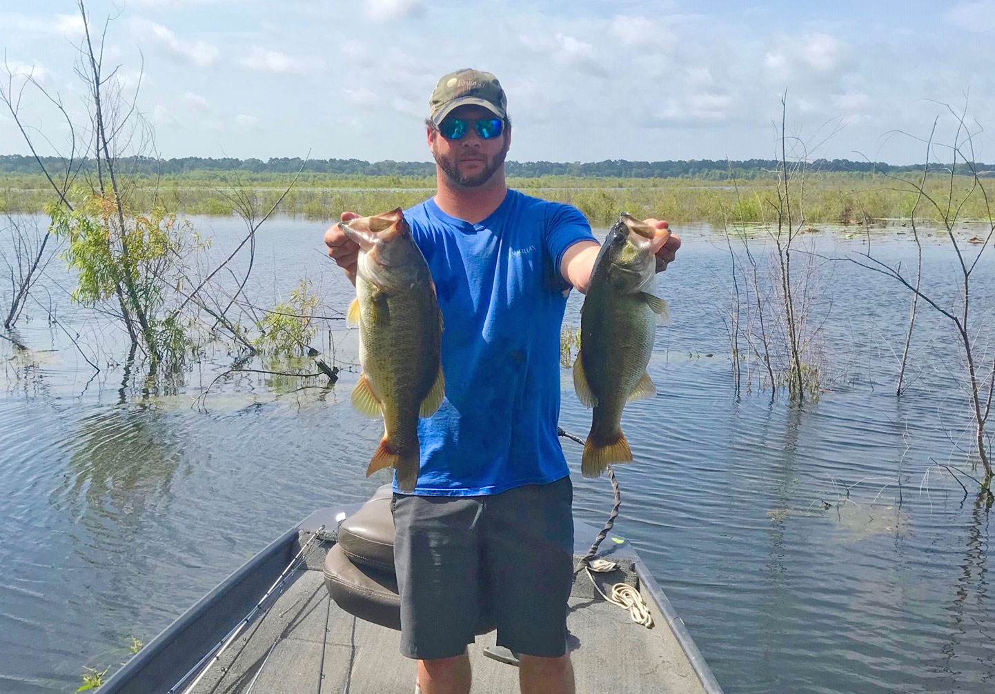 Jeremy Cooper was first in at the “new” Bussey” and it paid off with some good bass like these he and his father caught flipping brush with plastics.
