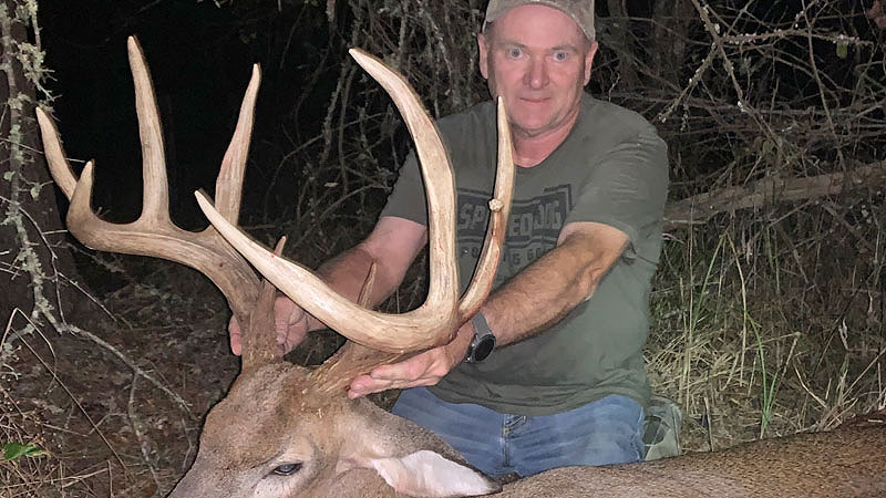 Bob Wallace of Choudrant killed a giant 9-point buck on his 450-acre plot in Caldwell Parish on October 21.