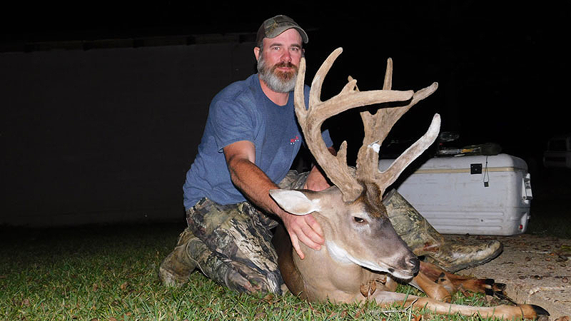 Chris Felder of Ethel killed a massive 10-point velvet buck with his bow on October 1, 2020 in West Feliciana Parish.