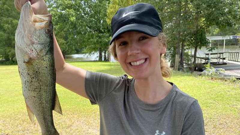 New Louisiana resident catches her first fish