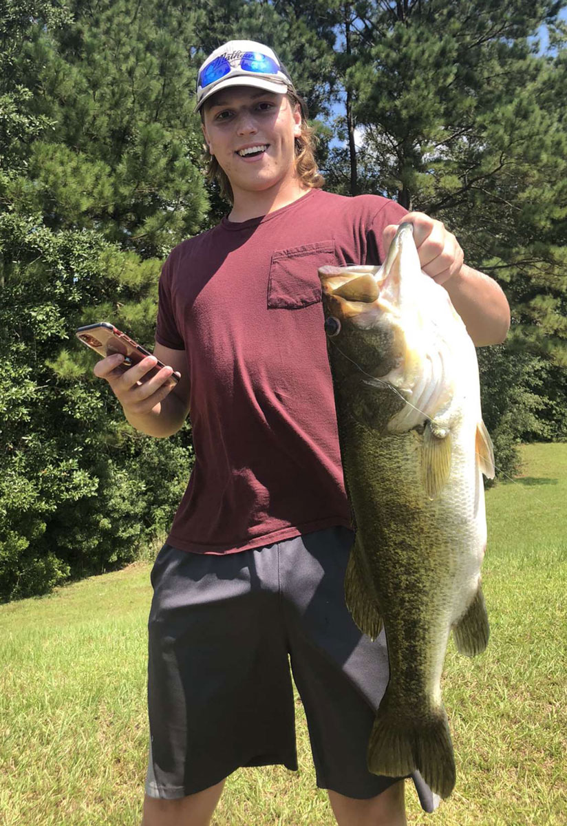 Matthew Gantner landed this 7.92-pound bass on Aug. 16.