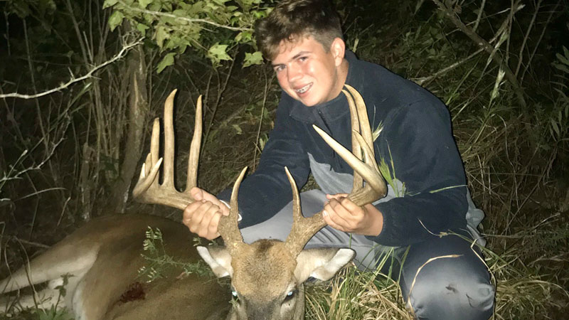 Daniel Chautin of Arnaudville skipped trick or treating with his friends and ended up killing a 13-point buck on Oct. 31 in St. Landry Parish.