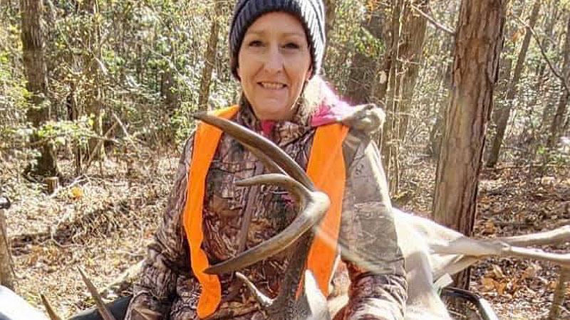 Kelly Downey took a big 10-point buck at Little Cypress Creek hunting club in north Bossier Parish on Nov. 15.