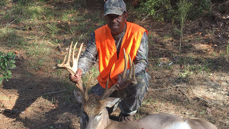 Carlos Stewart took an impressive 13-point buck at a hunting lease south of DeRidder in Beauregard Parish on Nov. 20.