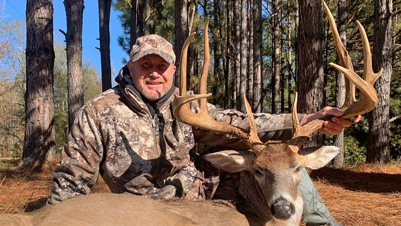 Donald Lee of Jamestown shot the buck of a lifetime when he shot this giant trophy 8-point buck on Nov. 23 in DeSoto Parish.