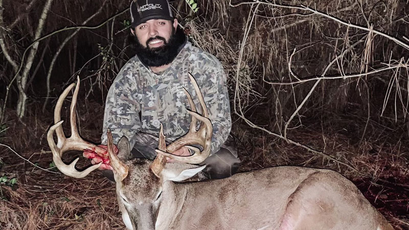 On December 12, Dylan Cagnina of New Iberia took a 12-point Bienville Parish buck he is sure is the one he missed a year ago.