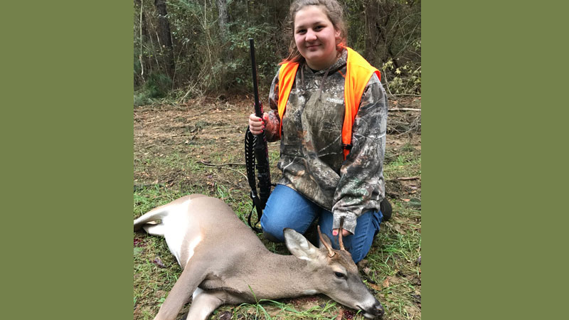 Jenna takes her first buck