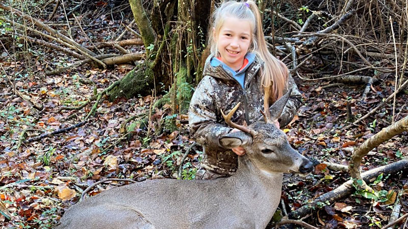 Youth huntress Finlei continues the tradition with her first deer