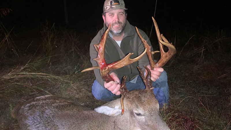 Will Hanna of DeSoto Parish took a massive 24-point buck on private family land in Red River Parish on November 8.