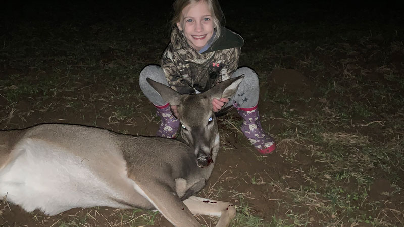 Emma's first deer