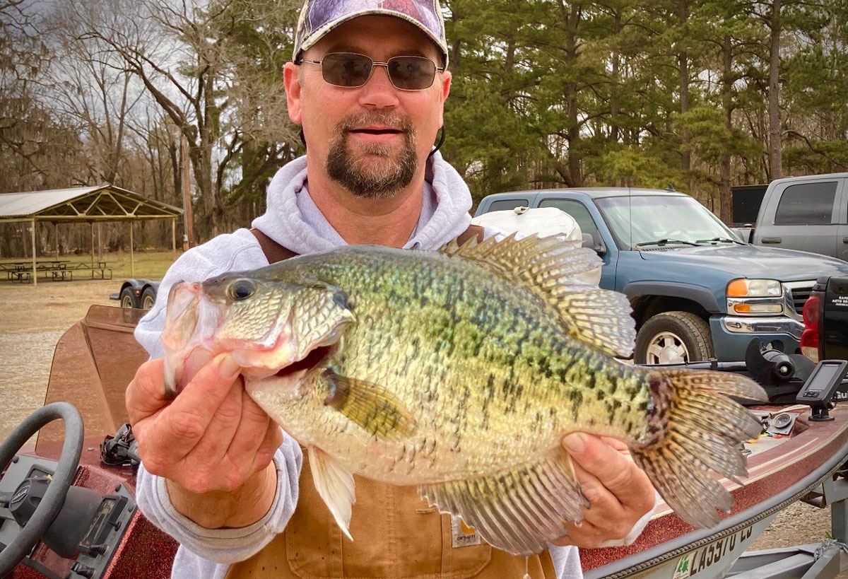 Anthony Griffith with his 3.60 pound Bussey Brake white crappie.