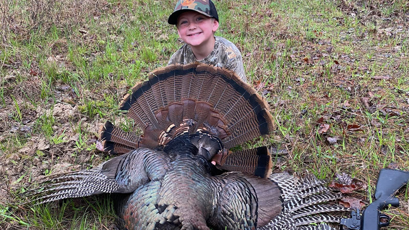 Hayden Johnson, 7, killed a turkey for the third-straight season on opening morning of the youth hunt weekend in Jackson Parish.