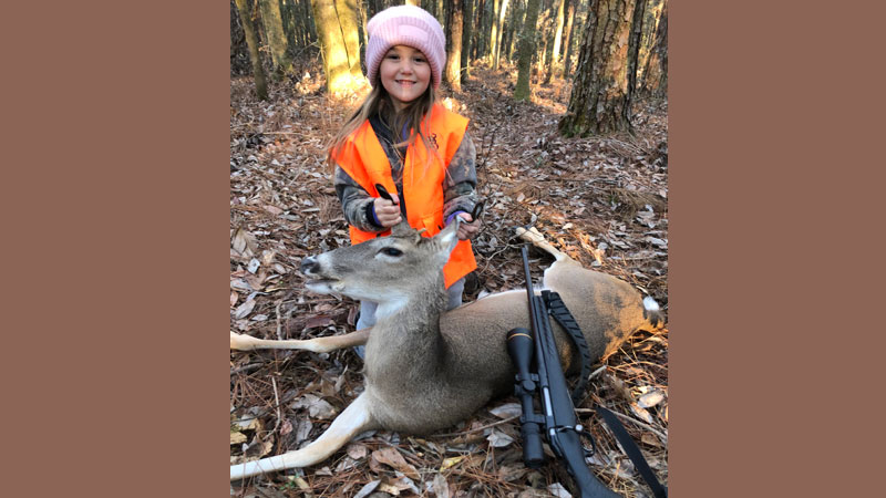 Six-year-old's spike buck