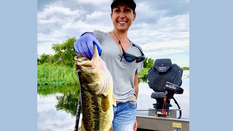 Colette Lebourgeois' big Forked Island bass