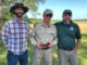Ed Justice (center) accepts the Lower Mississippi Valley Joint Venture’s 2020 Private Landowner Conservation Champion Award, joined by his son John Justice (left), and John Hanks (right), Louisiana Dept. of Wildlife & Fisheries Biologist Supervisor.