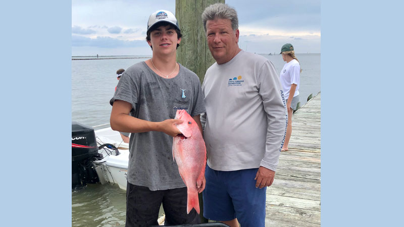 Beau's first red snapper