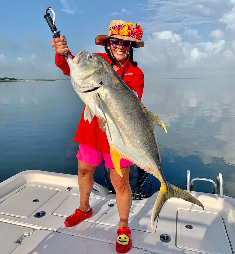 Sharon Hartzog caught and later released this jack crevalle on June 24, 2021 in Lake Borgne.