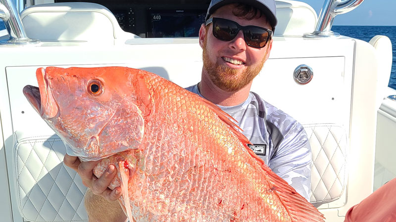 Red snapper with Tails Up Charters