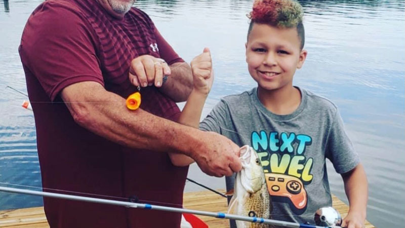 Grandson's first fish