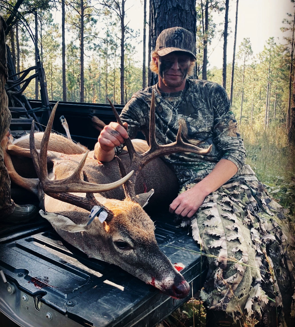 Kody Hickman of Hornbeck killed a trophy 10-point buck at Peason Ridge Wildlife Management Area on Oct. 9.