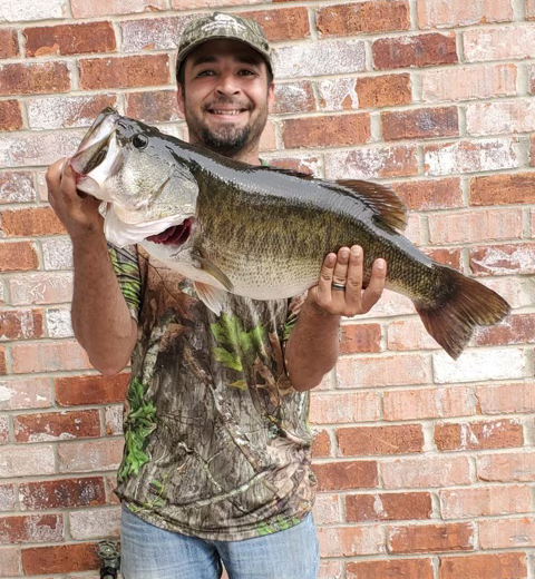 Nathaniel Street with is 13-pound Vernon Lake whopper caught Oct. 14, 2021.