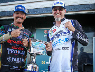 The all-star team of Chris Zaldain of Fort Worth, Texas, and Ryan Rickard of Brandon, Fla., have won the 2021 Yamaha Bassmaster Redfish Cup Championship presented by Skeeter with a three-day total of 43 pounds, 4 ounces. (Photo by James Overstreet/B.A.S.S.)