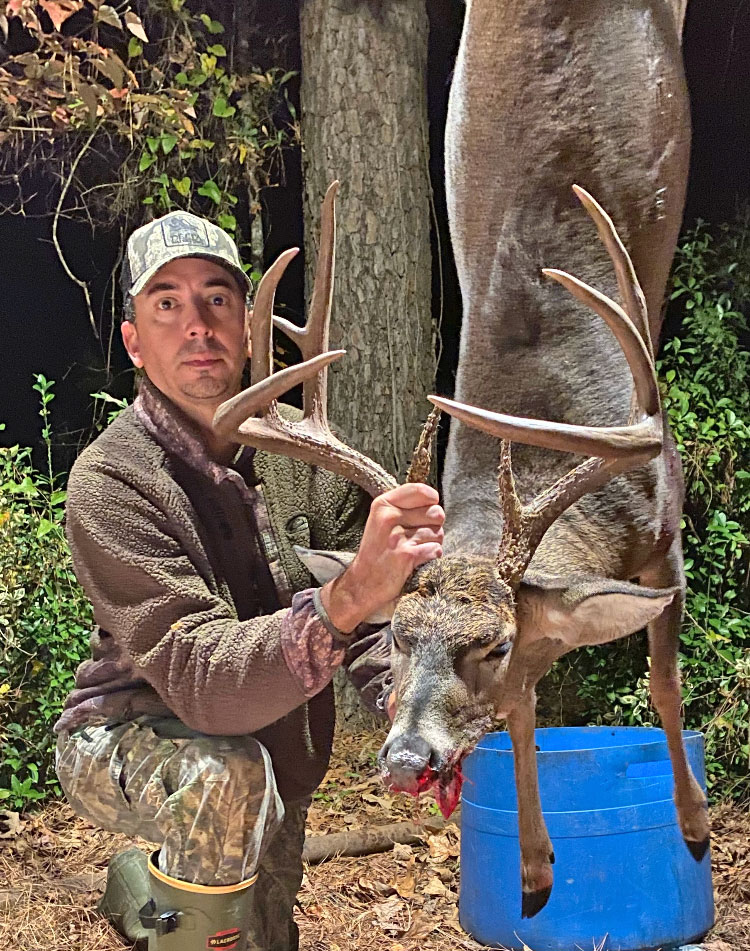 Jason Campbell of Shongaloo was hunting in Webster Parish on Nov. 14 when he killed this trophy buck that measured 155 3/4 inches.