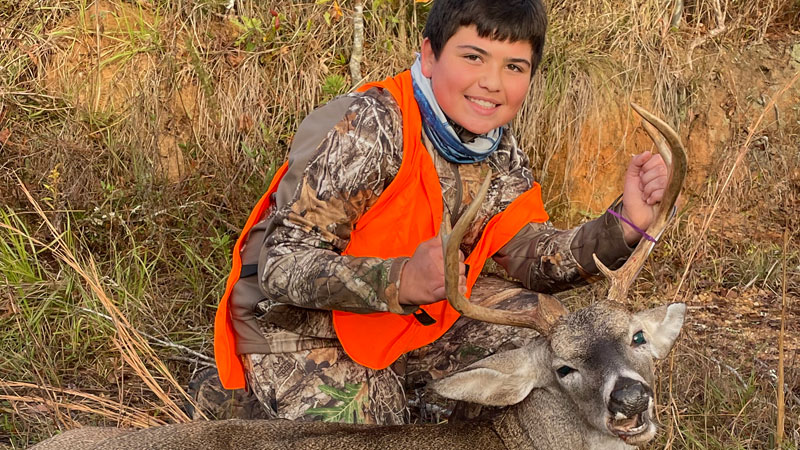 Christian shot his first deer