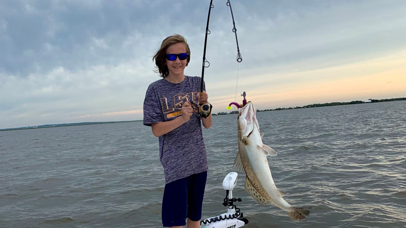 Noah's first speckled trout