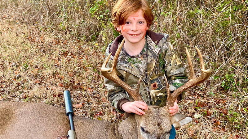 Baton Rouge youngster Clarke McRae Williams IV killed his first deer over the Thanksgiving holiday at his family's camp.