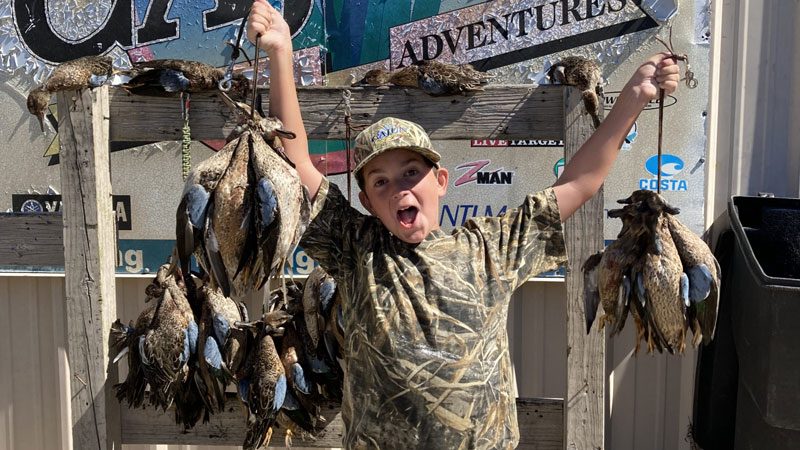 Father and son Don Sampson and John Sampson, 11, from Ponchatoula had a great time teal hunting on Sept. 25, 2021 in Buras with guide service Cajun Fishing Adventures.