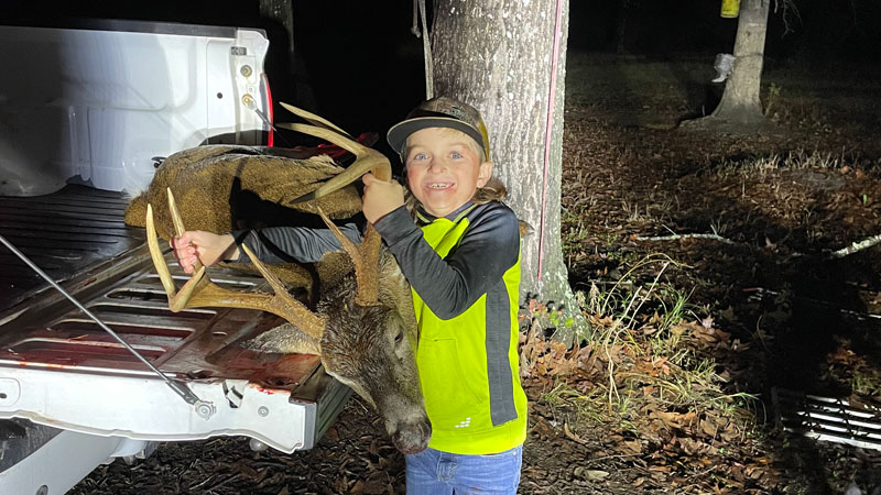 Dawson Hunt's first deer