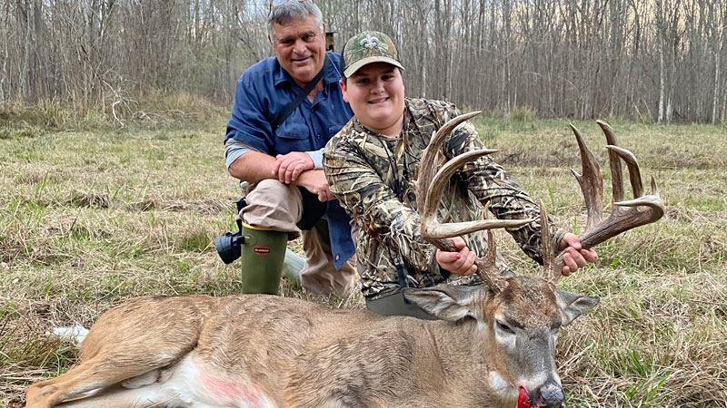 Graham Newton, a seventh grader in Bunkie, killed a trophy buck on a hunt with his grandfather in Avoyelles Parish.