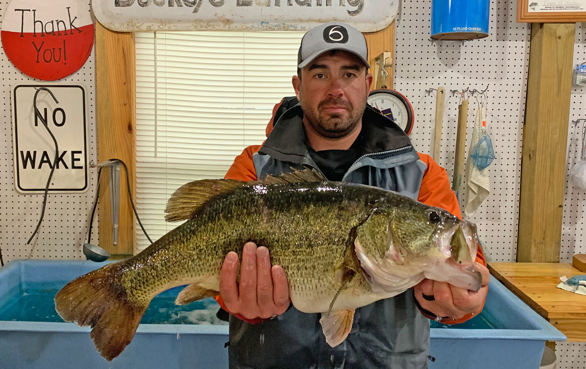 Cody Vincent of Lake Charles hooked this 10.19-pound bass at Toledo Bend on March 14.