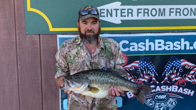 Daniel Clark of Singer was fishing Toledo Bend on March 19 when he hooked this 11.18-pound beast in Housen Creek.