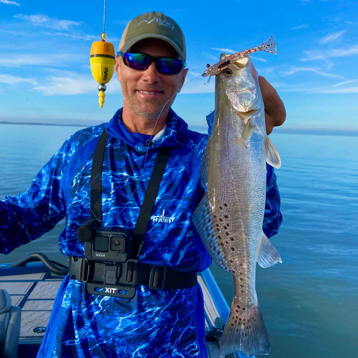 The author took advantage of specks' love of shrimp to fool this hefty one into biting.
