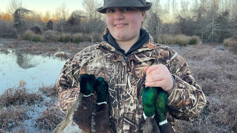Heidi Crawford's first duck hunt