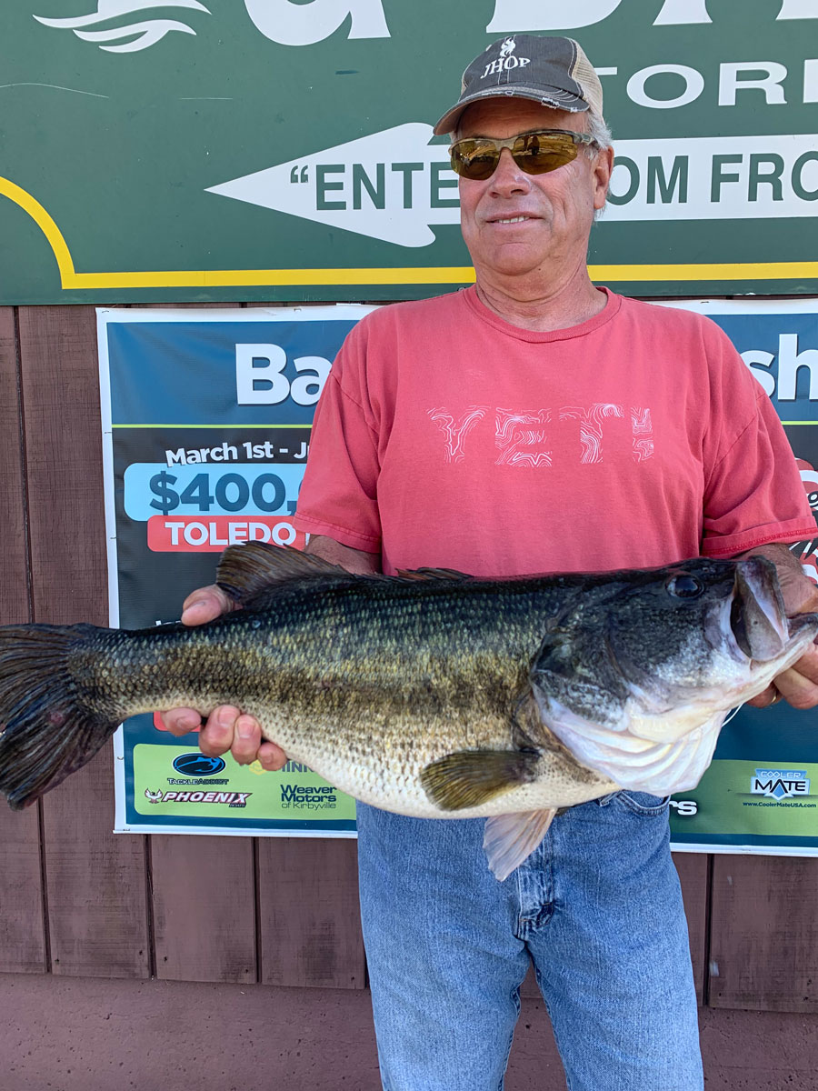 Ronnie Bland hooked this 11.5-pound bass on March 16 at Toledo Bend.