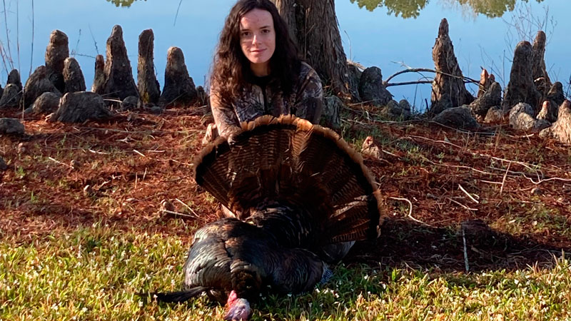 Chloe Easterling, 15, harvested her first turkey in Washington Parish. The gobbler weighed 19 pounds, had a 12-inch beard and 1 1/2-inch spurs.