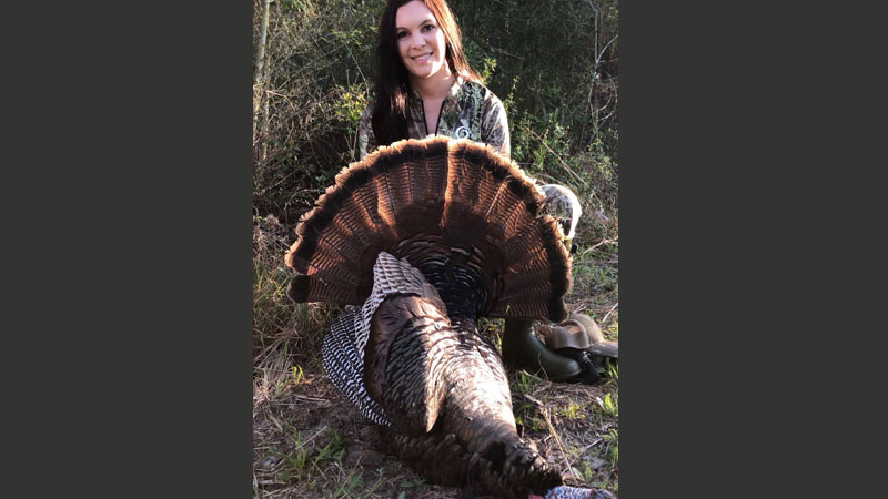 This Louisiana longbeard was harvested by Erica Baham on April 3, 2022.