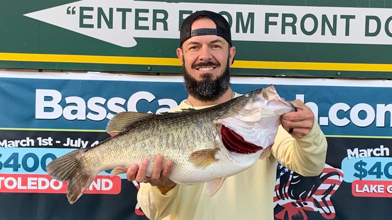 Jesse Hyatt of Shreveport was fishing at Toledo Bend on April 4 when he caught this 11.26-pound lunker.