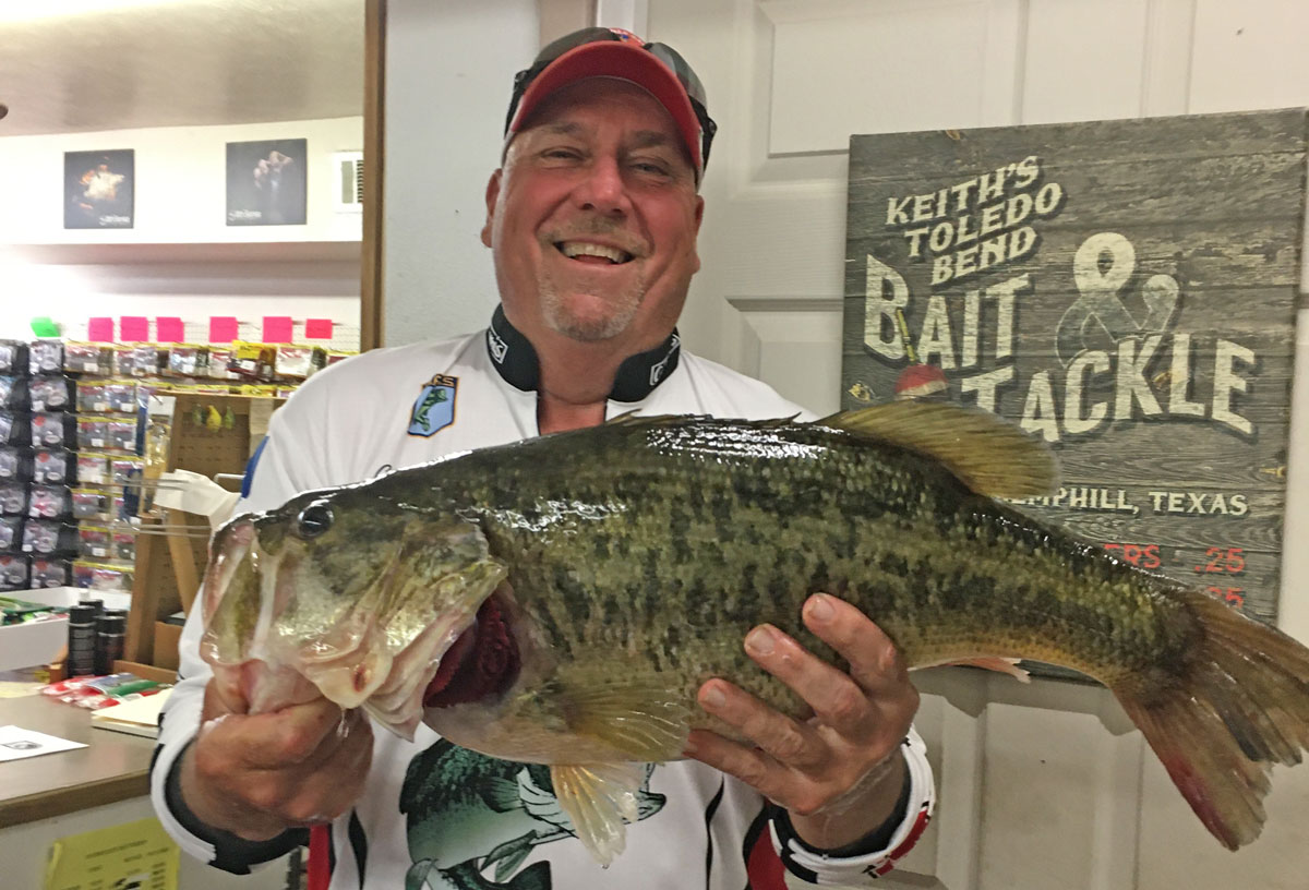 LeDaine Summers of Paulina was fishing a club tournament on March 31 when he caught this 11.65-pound bass at Toledo Bend.
