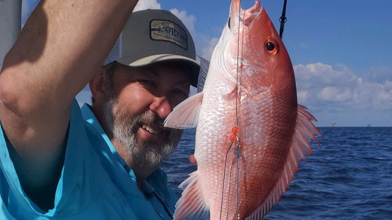 Russell Abney, 63, of Kenner on his first ever offshore fishing trip.