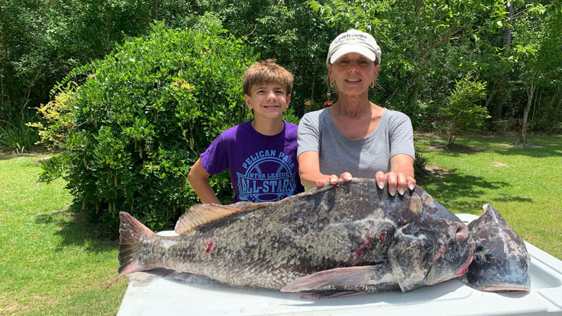 I took my bride, Dee Dee Bates, and my grandson, Austin D., fishing at the mouth of Bayou Lacombe and Lake Pontchartrain using Carolina rigs and dead shrimp.
