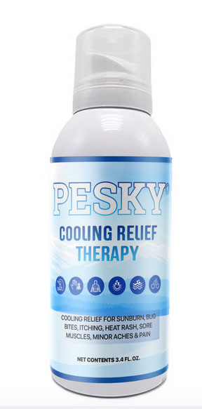 Emma Beans Pesky Cooling Relief Therapy can bring relief for outdoor stings, burns and soreness.