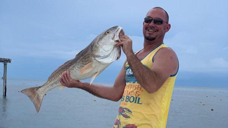 Redfish smash at Big Lake
