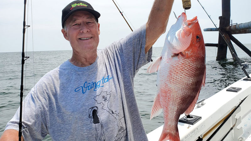 Pat Urban caught this red snapper out of Grand Isle on June 24, 2022.